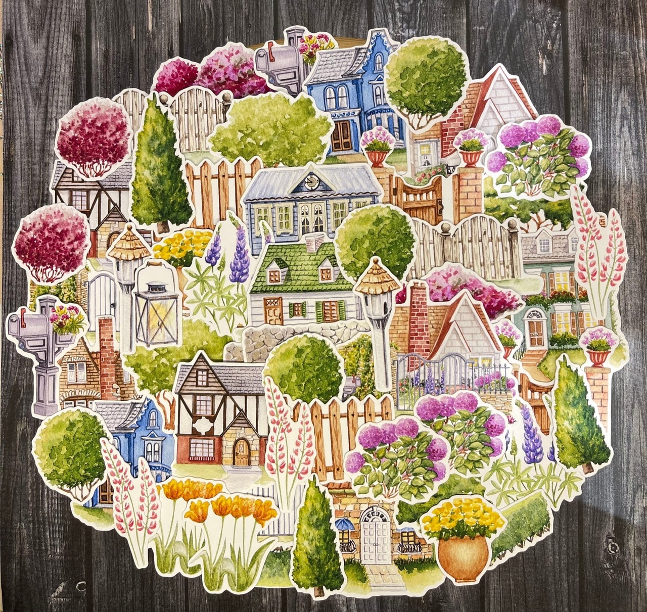 Набор высечек "Коттеджный посёлок"