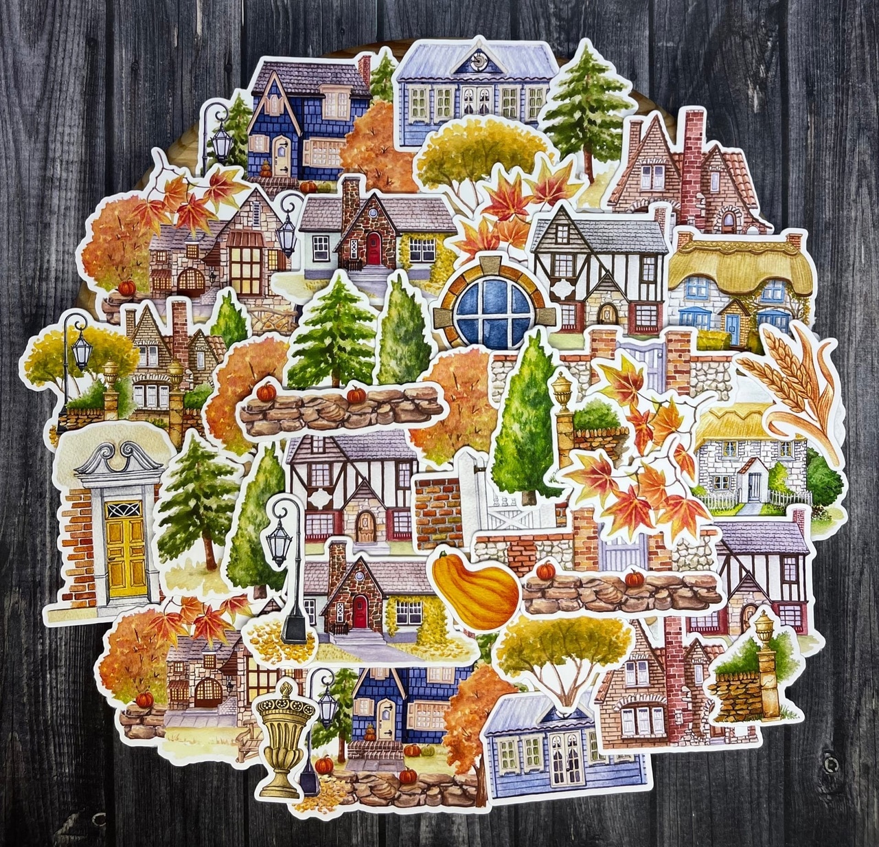 Набор высечек "Осень в деревне"