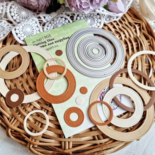 Ножи для вырубки Agiart "Сет круглых рамок №3"