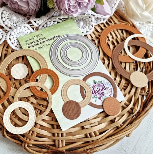 Ножи для вырубки Agiart "Сет круглых рамок №2"