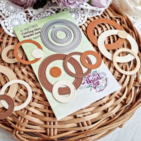 Ножи для вырубки Agiart "Сет круглых рамок №1"