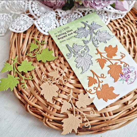 Ножи для вырубки Agiart "Листья тыквы"