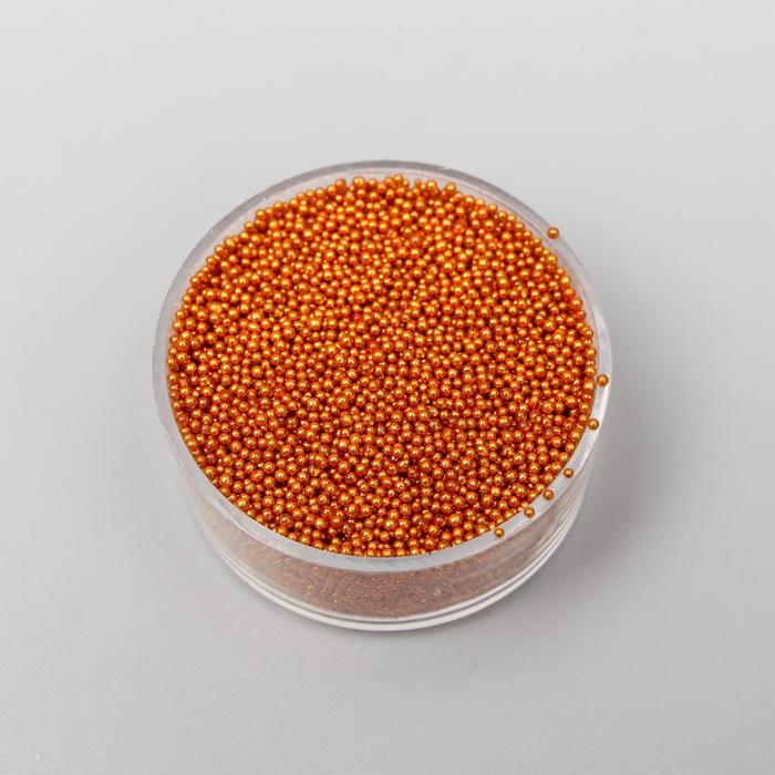 Микробисер стекло Золото листьев10гр