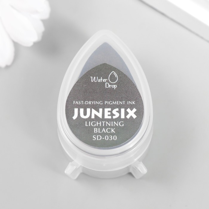 Чернильная подушечка Pigment Ink жемчужная "Junesix" Lightning Black