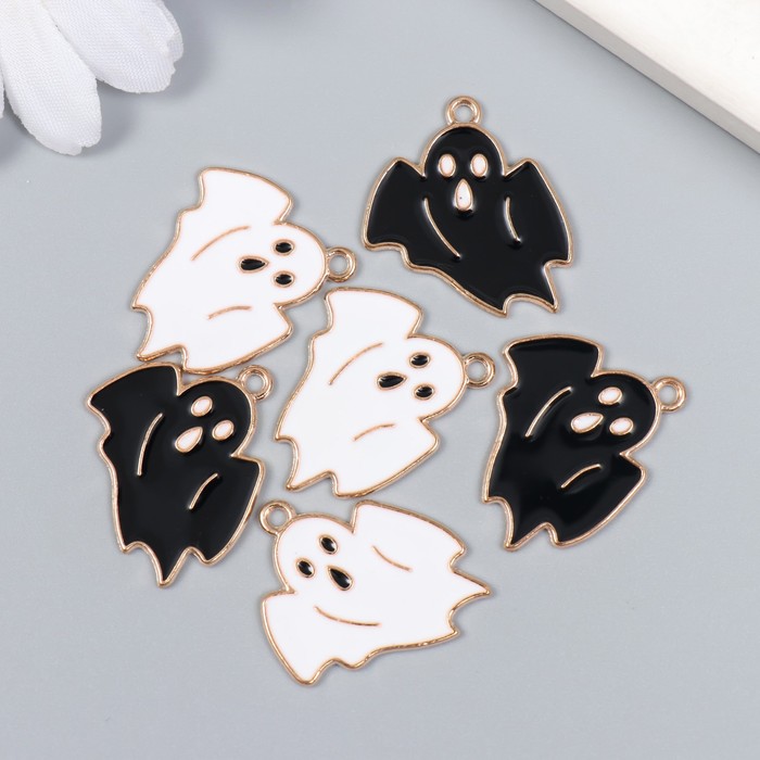 Набор подвесок металлических с эмалью "Два привидения"