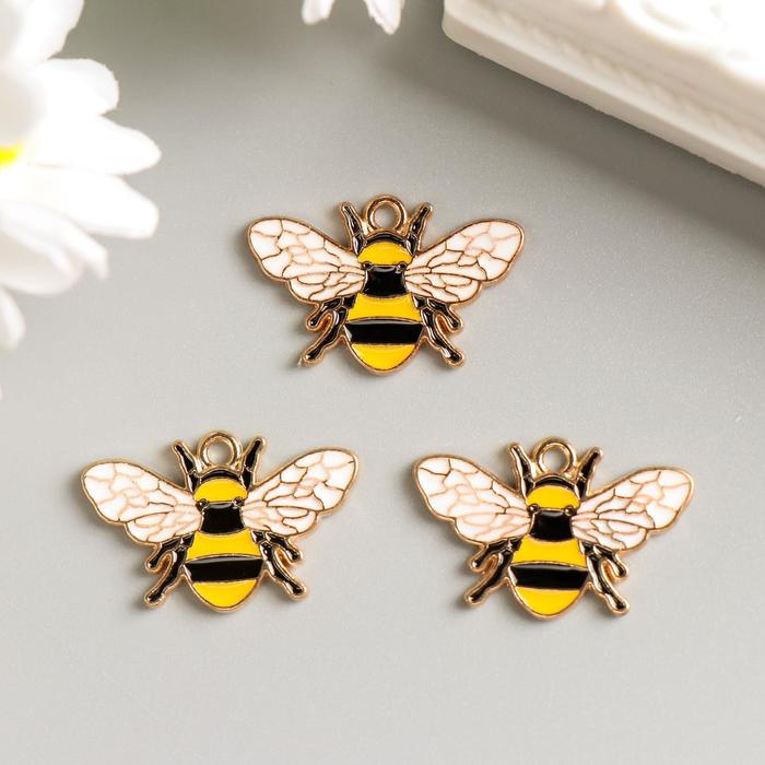 Подвеска металлическая с эмалью "Пчела" (336)