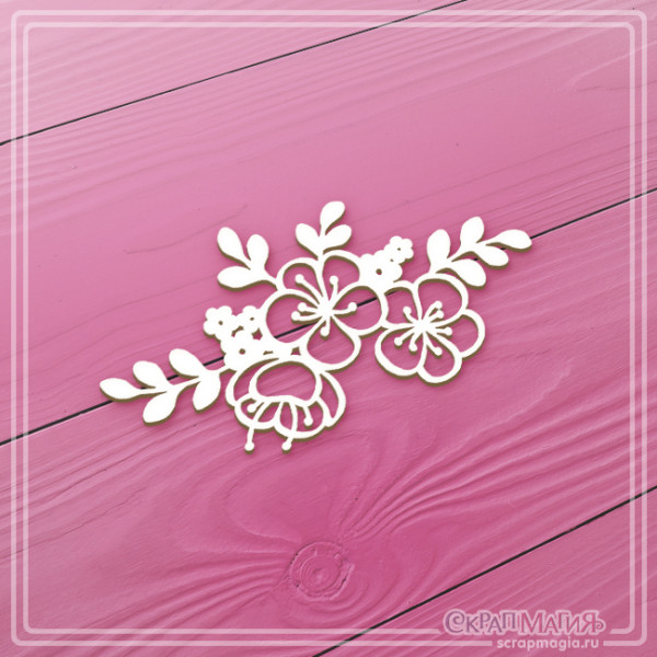 Чипборд Скрапмагия "Букет цветов"