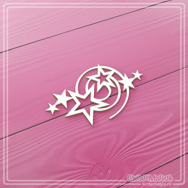 Чипборд Скрапмагия надпись "Фейерверк" 2 эл