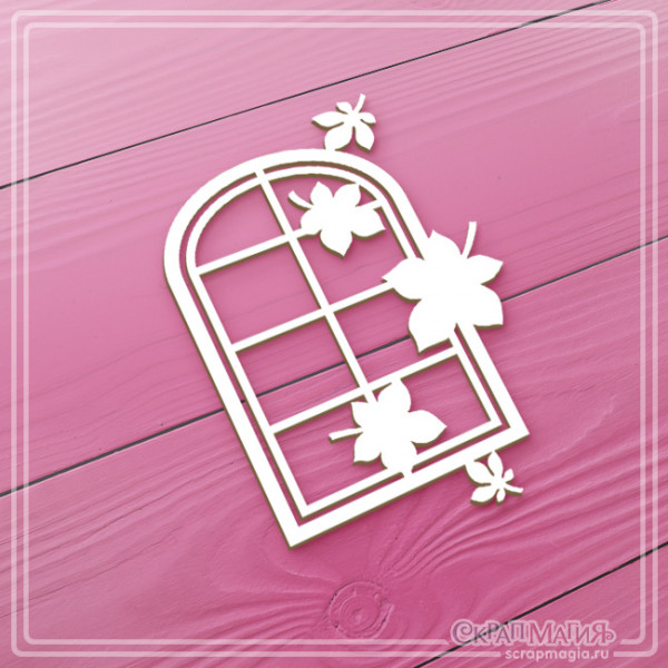 Чипборд Скрапмагия "Окно с падающими листьями"