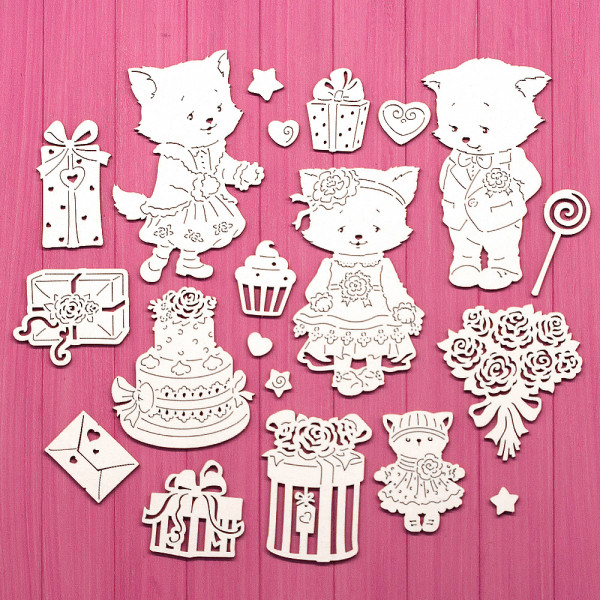 Чипборд Скрапмагия "МурТильда" Котики