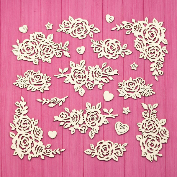 Чипборд Скрапмагия "МурТильда" Розочки