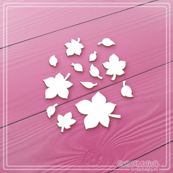 Чипборд Скрапмагия "Листья" 13 эл