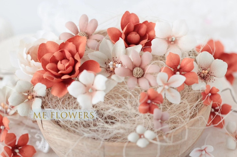 Набор тканевых цветов ME Flowers "Краски осени"