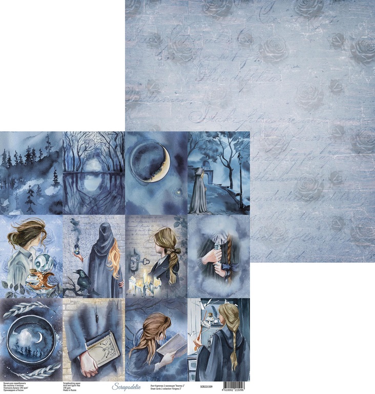 Бумага Scrapodelie “Enigma 2" Карточки2 (SCR61-2)