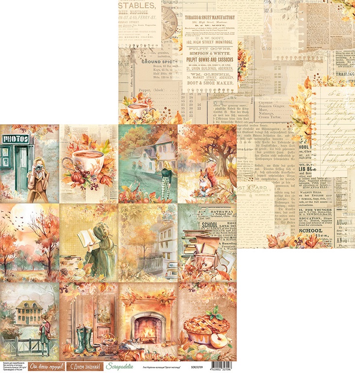 Бумага Scrapodelie “Шёпот листопада" Карточки (SCR120-7)