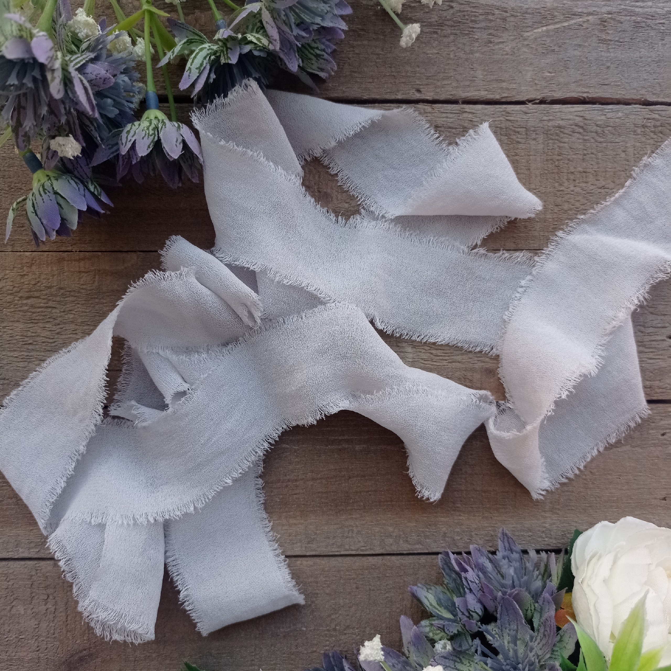 Лента креп-шифон 2,5см «Туман»