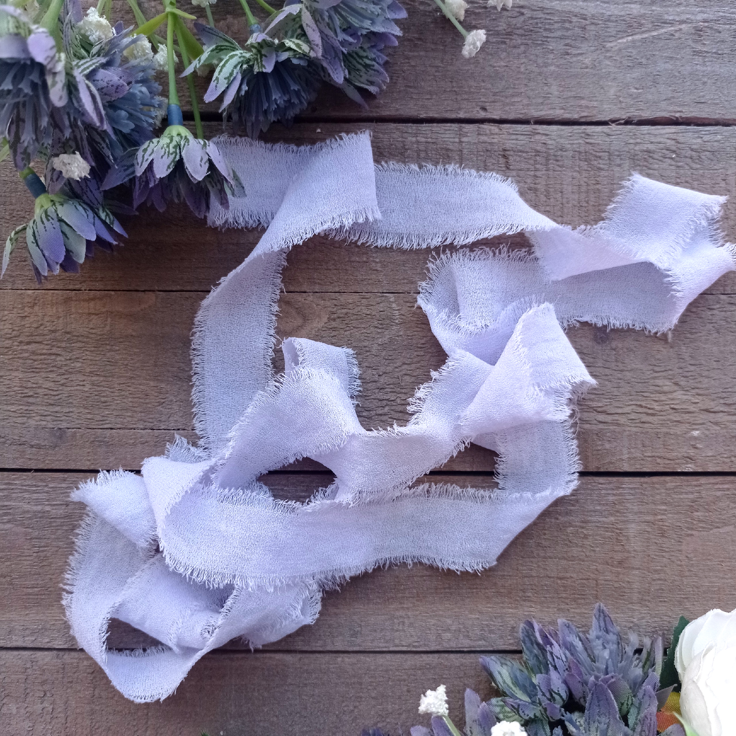 Лента креп-шифон 2,5см «Нежная сирень»