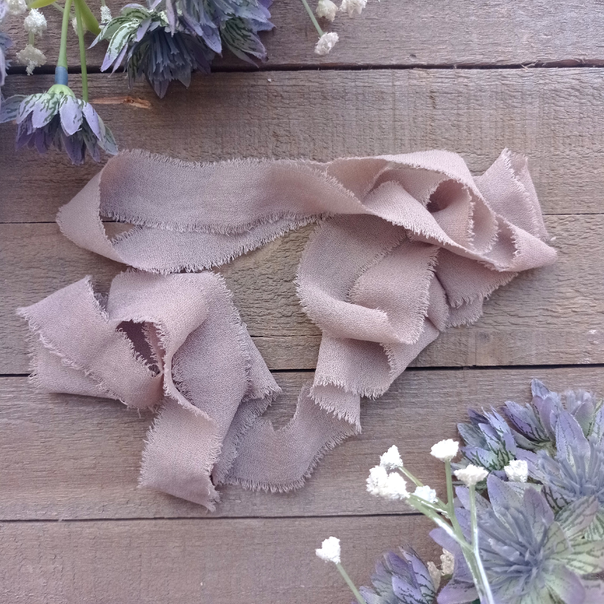 Лента креп-шифон 2,5см «Пески времени»