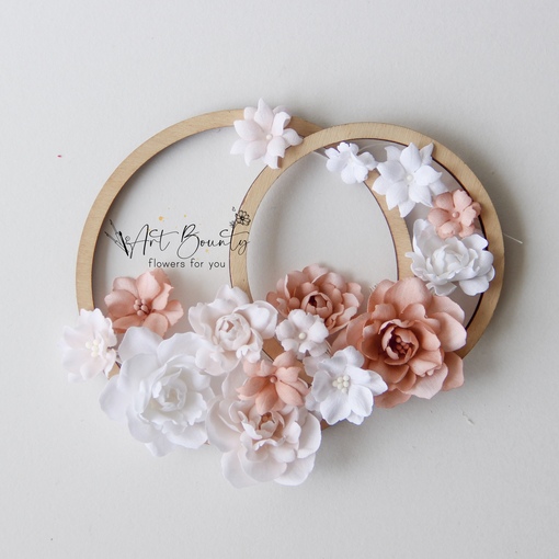 Набор тканевых цветов ArtBounty "Базовый беж"