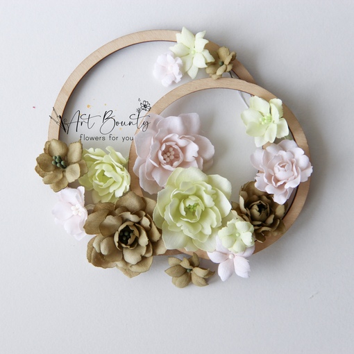 Набор тканевых цветов ArtBounty "Оливковый джаз"