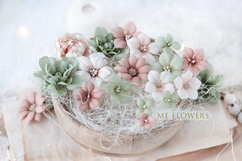 Набор тканевых цветов ME Flowers "Вдыхая любовь"