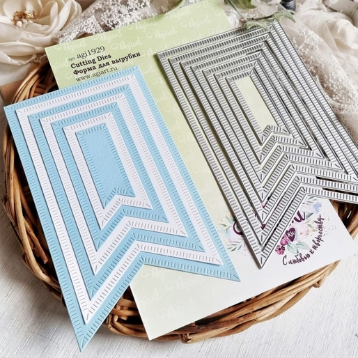 Ножи для вырубки Agiart базовые формы "Флажки"