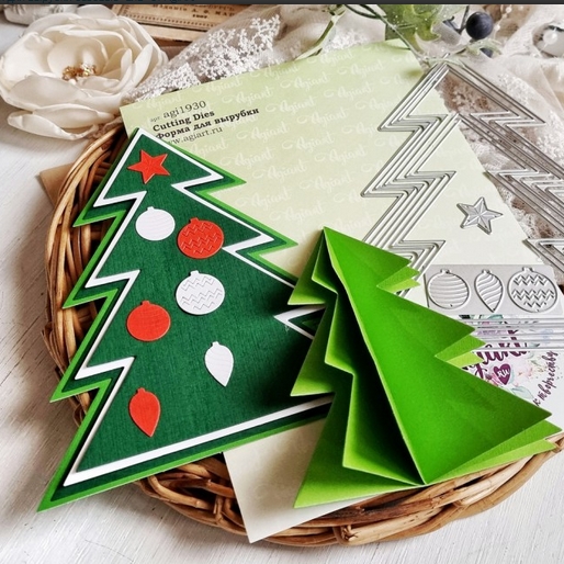 Ножи для вырубки Agiart базовые формы "Ель"