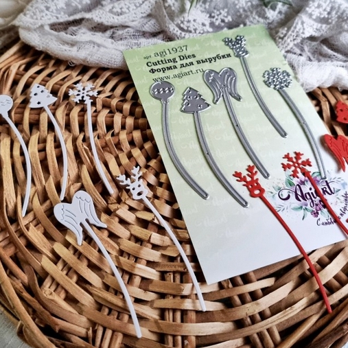 Ножи для вырубки Agiart "Новогодние топперы"