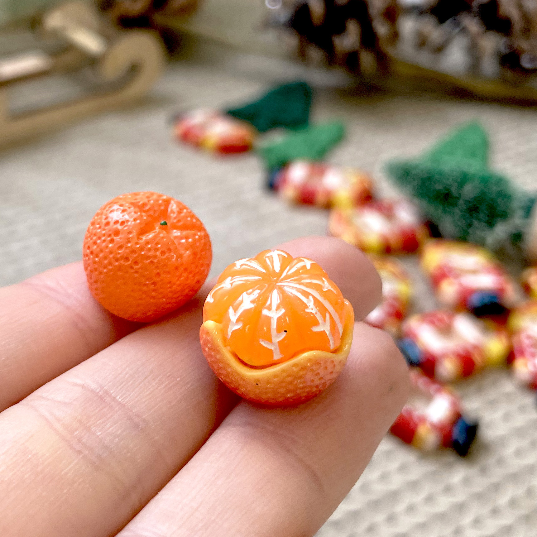 Набор декора "Вкус праздника" Мандаринки и еловые веточки