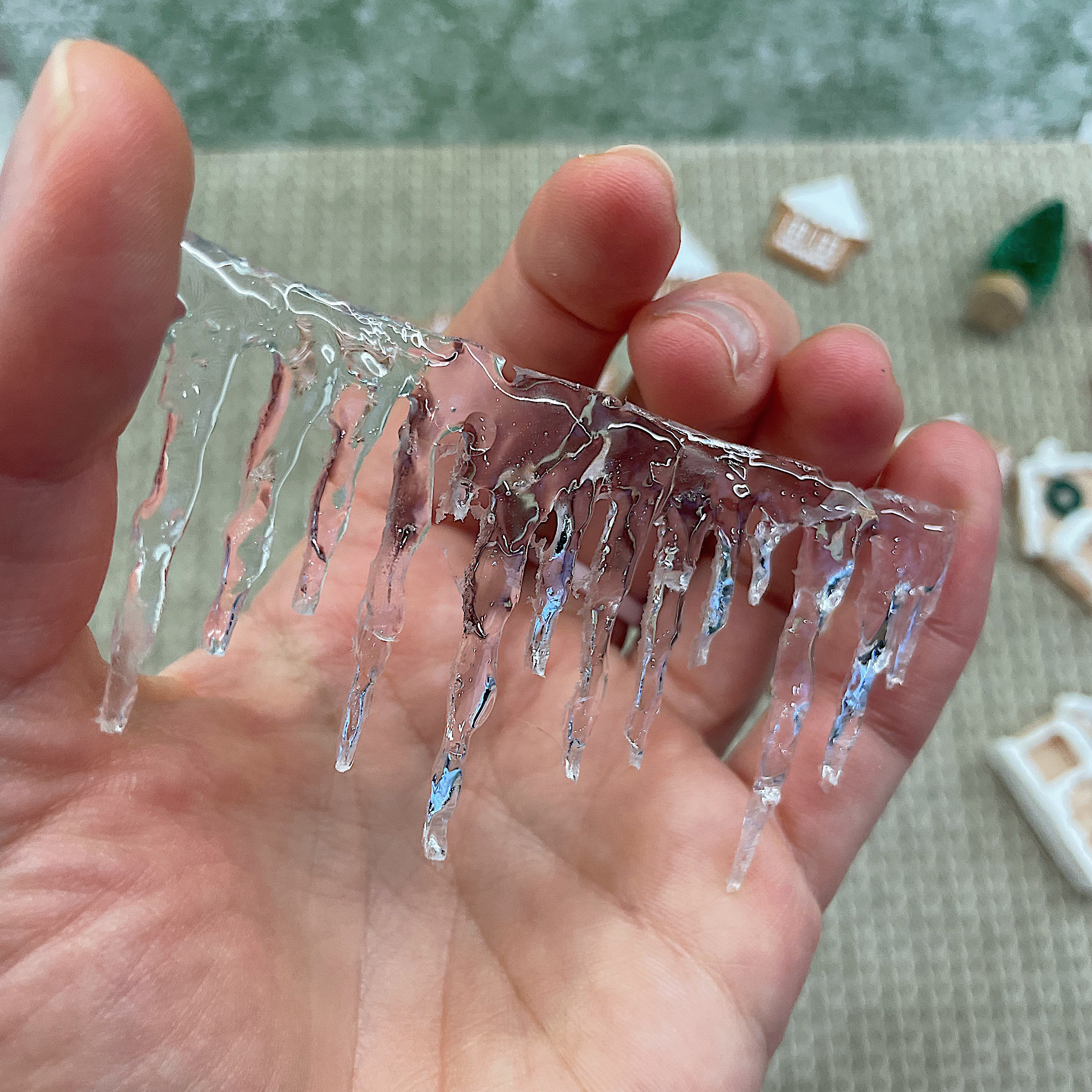 Декор прозрачный "Сосульки большие"