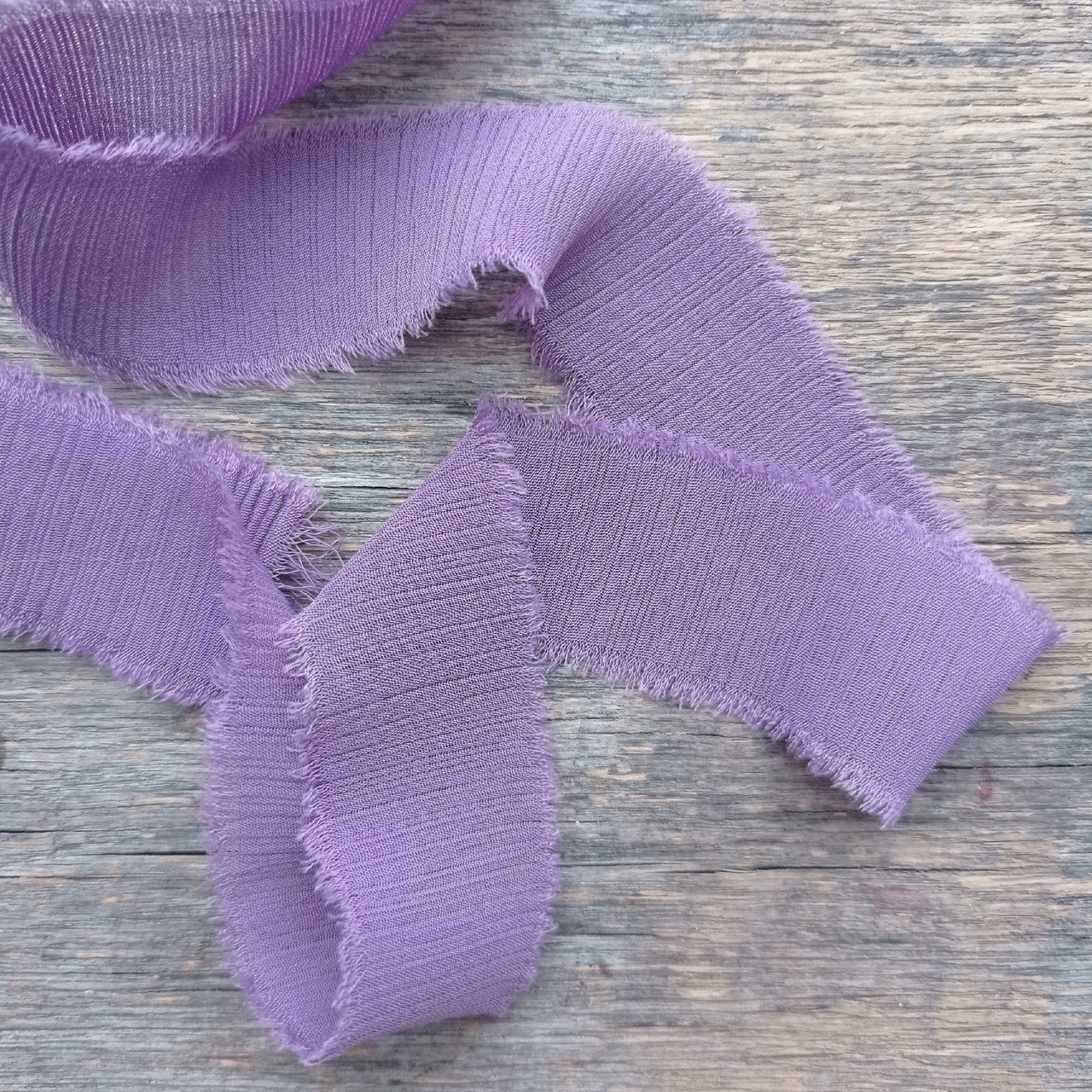 Лента крэш-шифон 2,5см «Ирис»