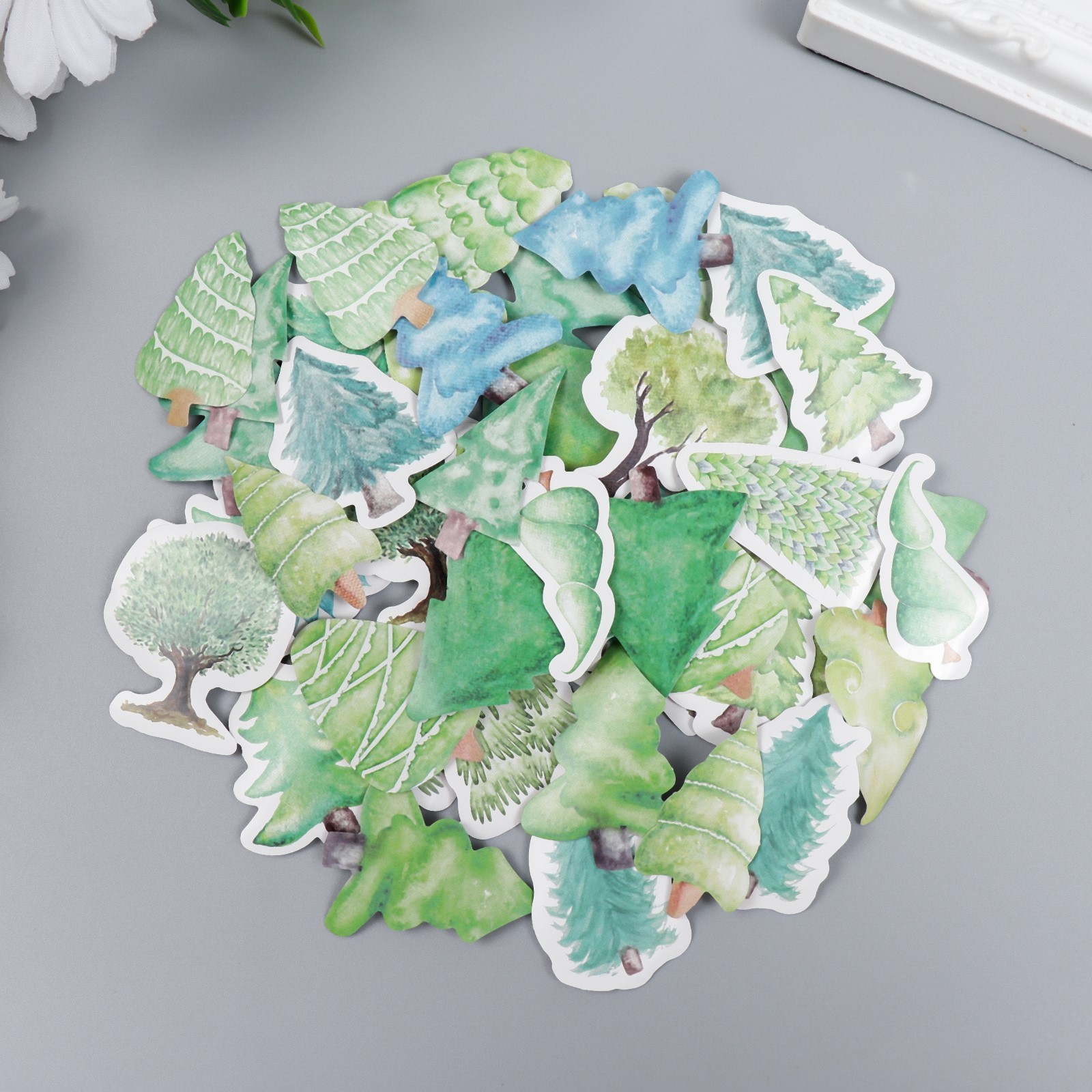 Наклейки в коробочке "Смешанный лес"