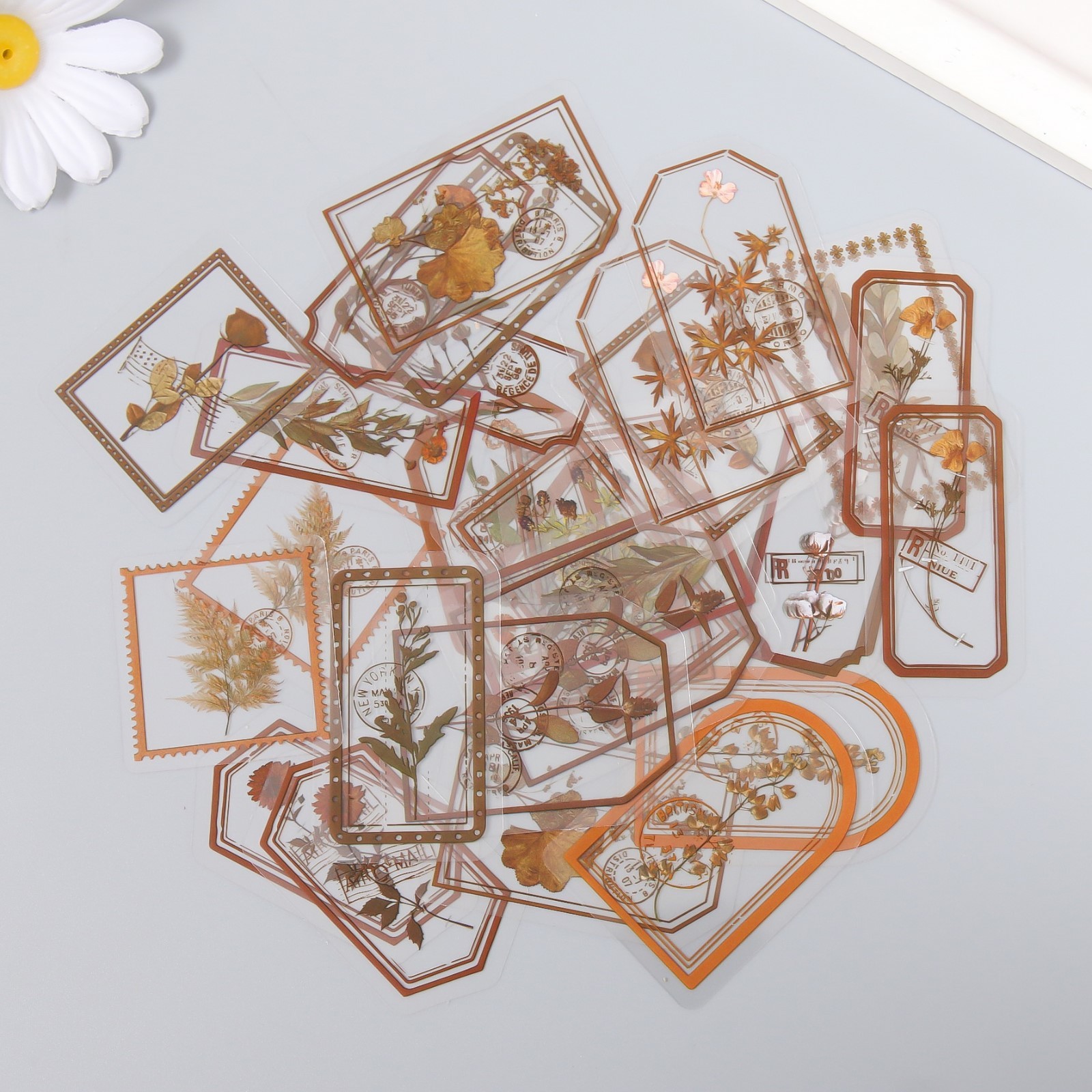 Ацетатные наклейки "Теги - дикие цветы"