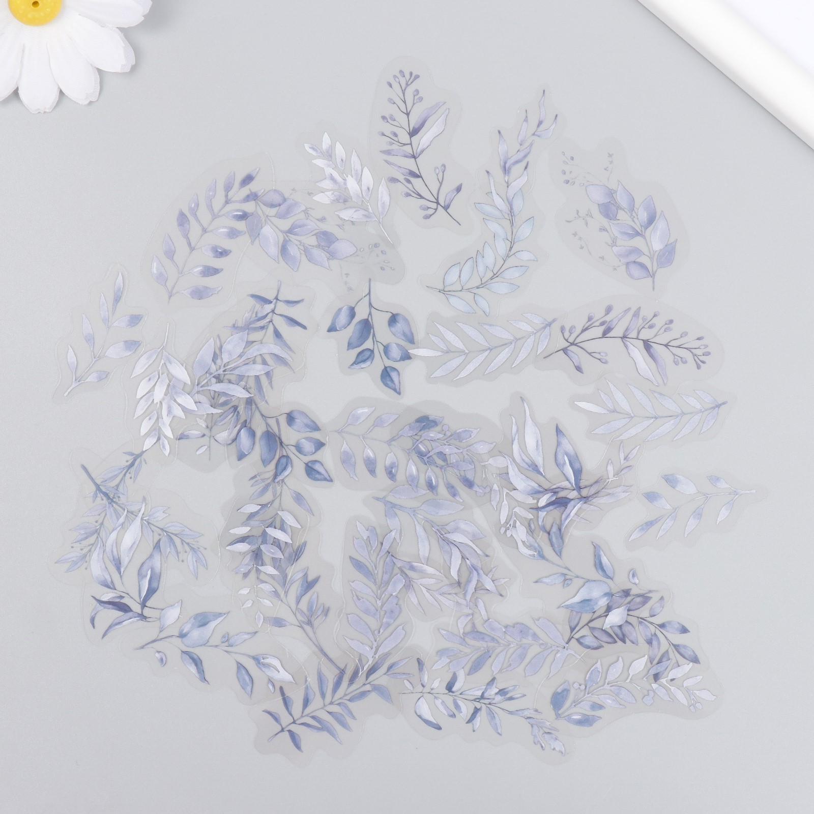 Ацетатные наклейки "Веточки с листьями"