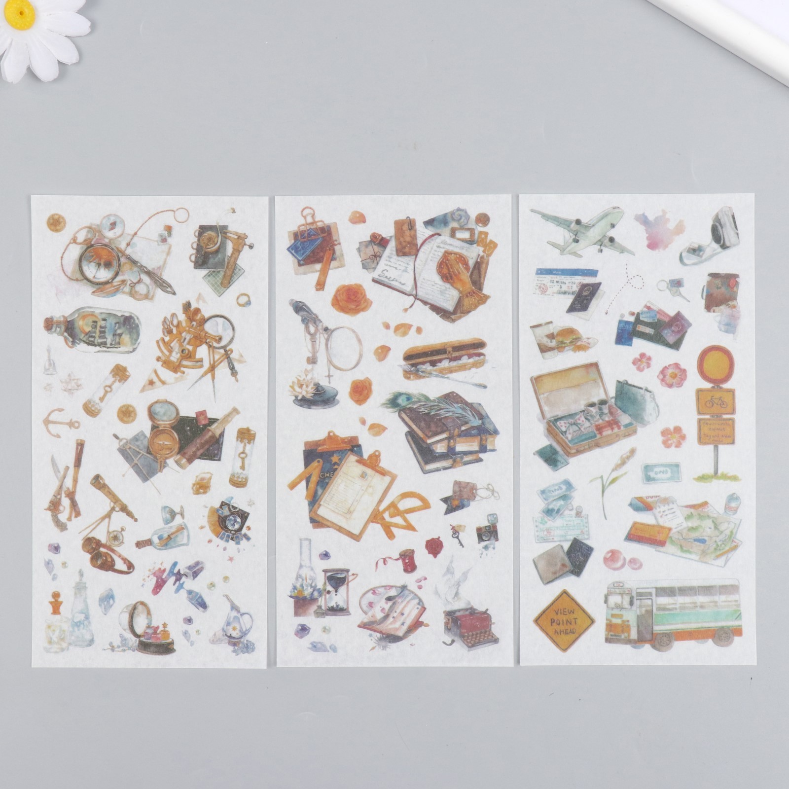 Набор наклеек на кальке "Исскуство и путешествия"