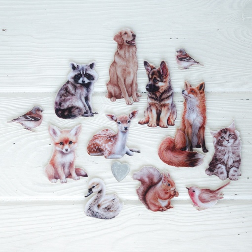 Набор тканевых высечек ИЗ БАРХАТА Rozeflowers "Пушистики"