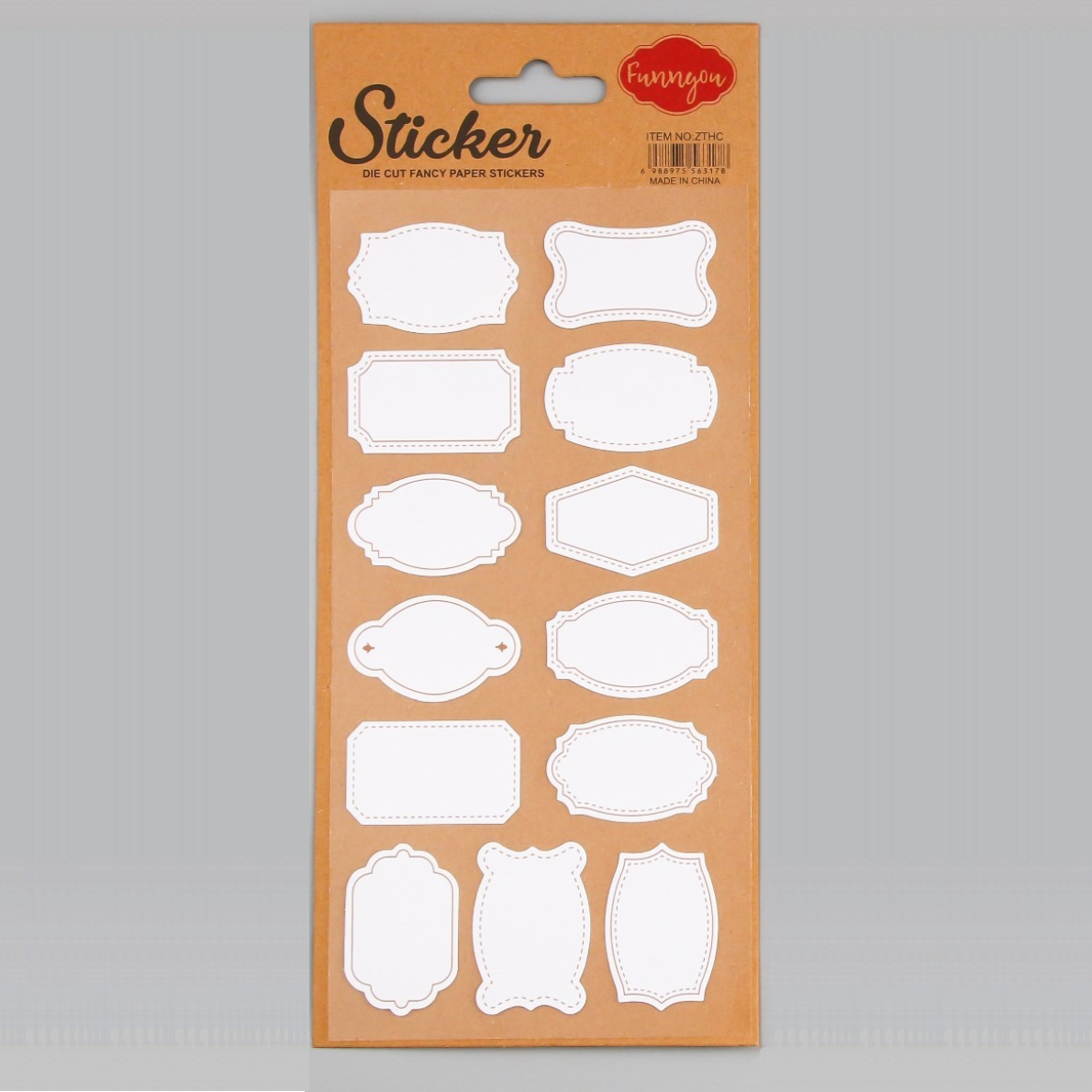 Бумажные наклейки "Рамки для записей"