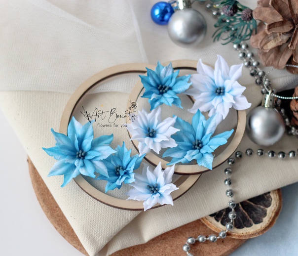 Набор тканевых цветов ArtBounty " Северные льдинки"