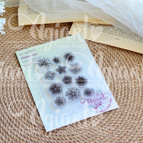 Набор штампов Agiart "Цветочный №14"