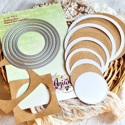 Нож для вырубки Agiart "Круги с прострочкой"