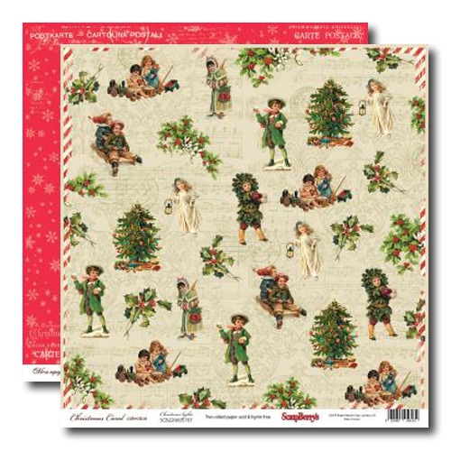 Бумага Scrapberrys "Ночь перед Рождеством" Рождество (SB417-1)