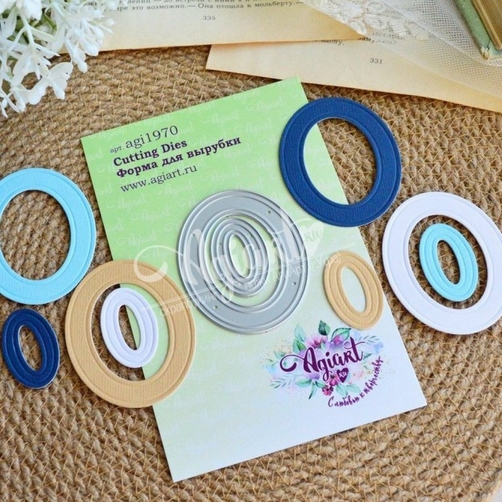 Ножи для вырубки Agiart "Сет овальных рамок №1"