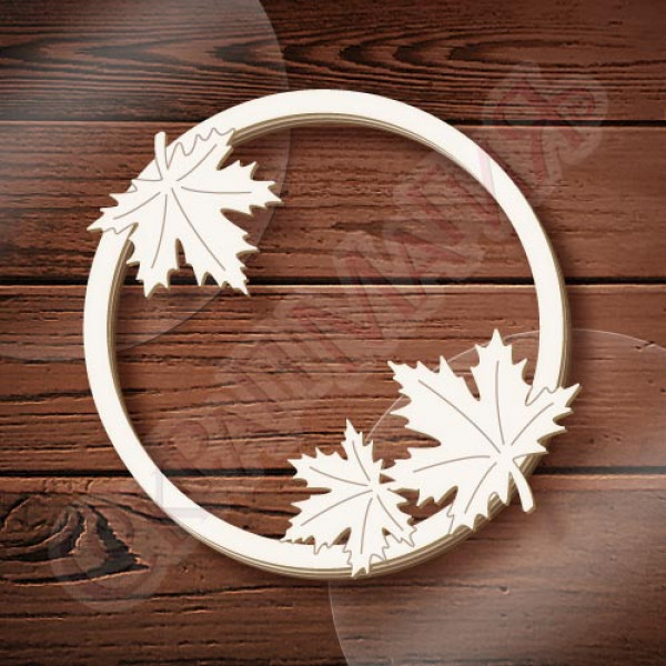 Заготовка для шейкера Скрапмагия "Осенние листья (круг)"