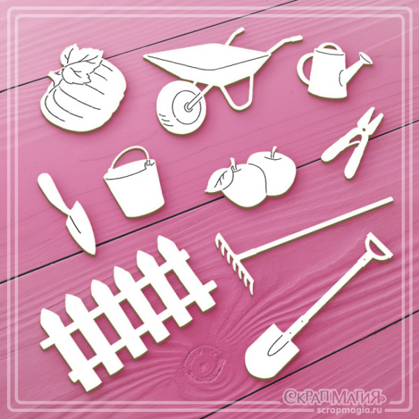 Чипборд Скрапмагия "Садовый набор"