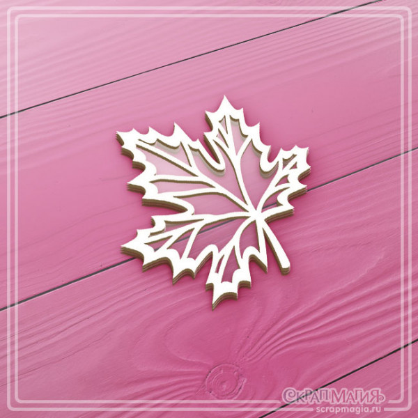 Заготовка для шейкера Скрапмагия "Кленовый лист"
