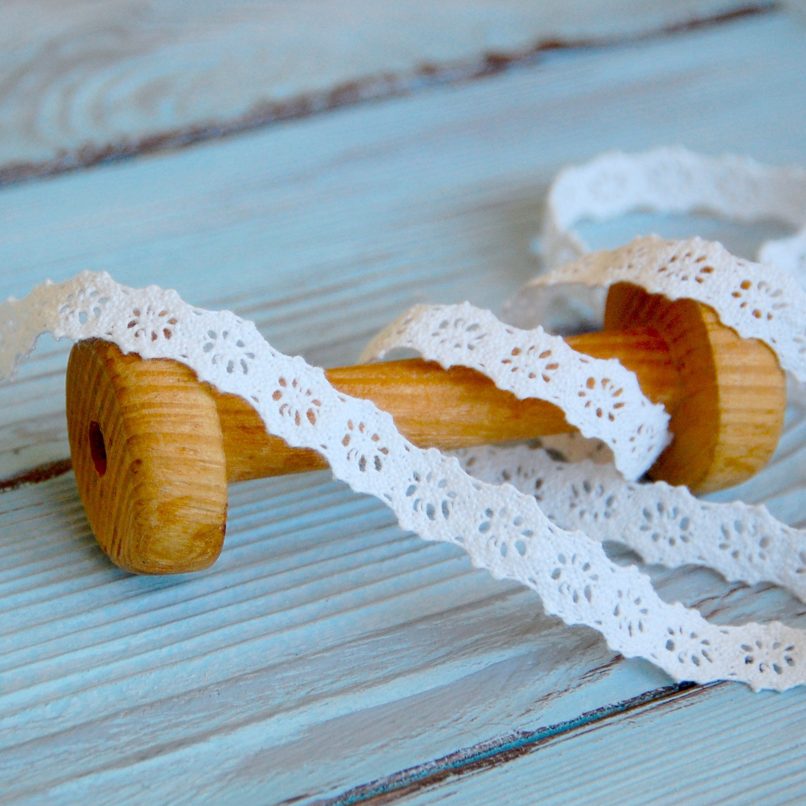 Кружево вязаное 1,3см "Лили" Белый