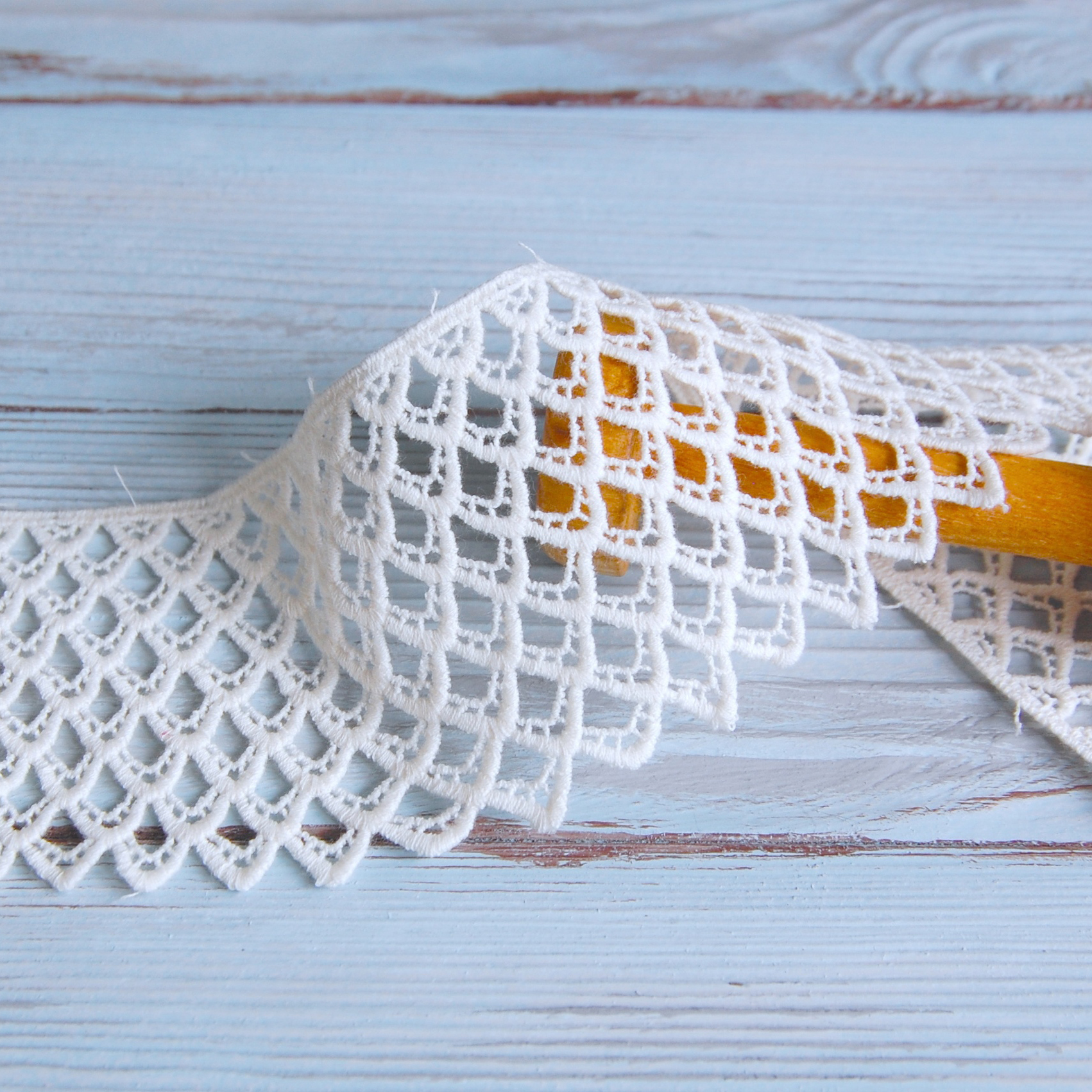 Кружево 7см "Жар-птица" цвет Молочный