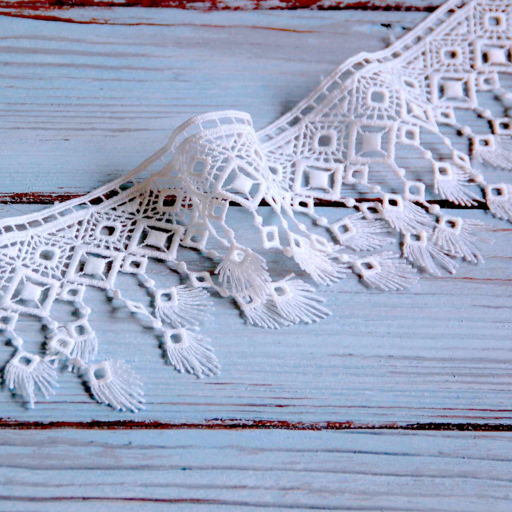 Кружево 10 см "Бохо" цвет Молочный