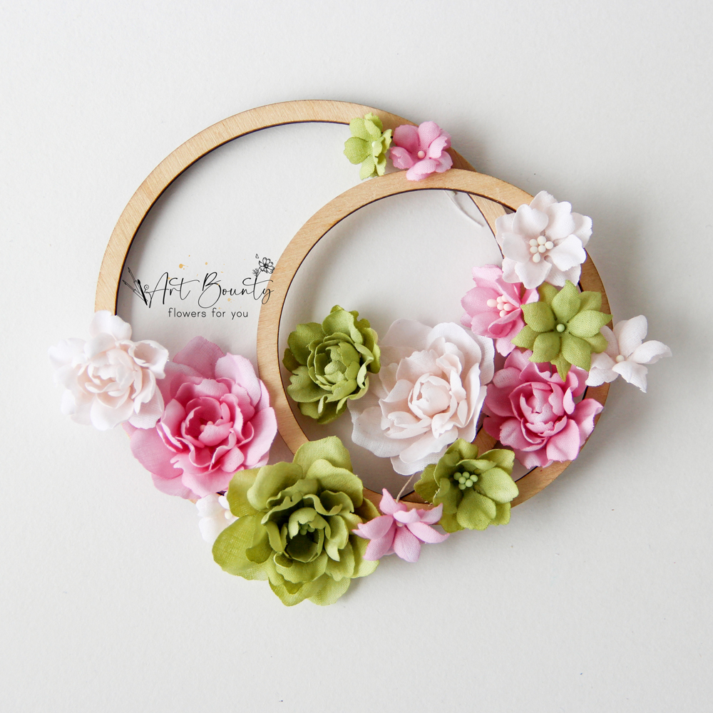 Набор тканевых цветов ArtBounty "Малиновый рассвет"