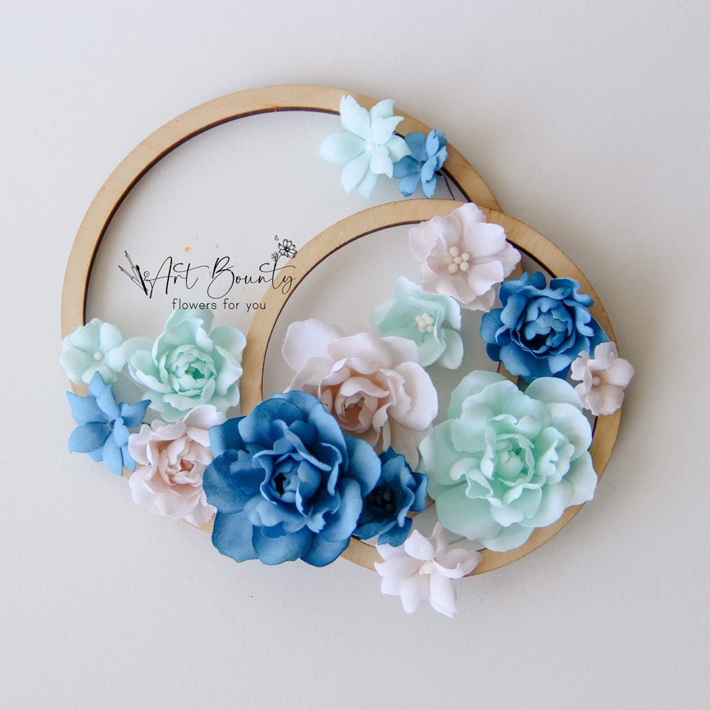 Набор тканевых цветов ArtBounty "Лазурные берега"